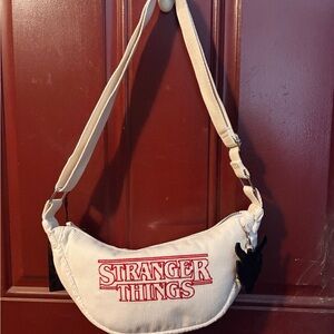 Primark Cream Crossbody Bag with Red 'Stranger Things' Logo